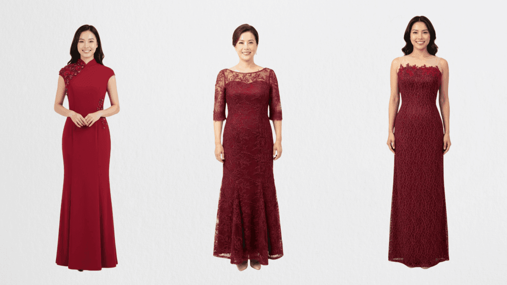Deciding on the cut of a dress