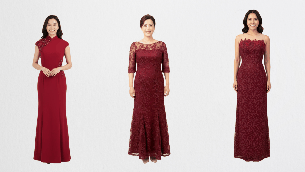 Deciding on the cut of a dress