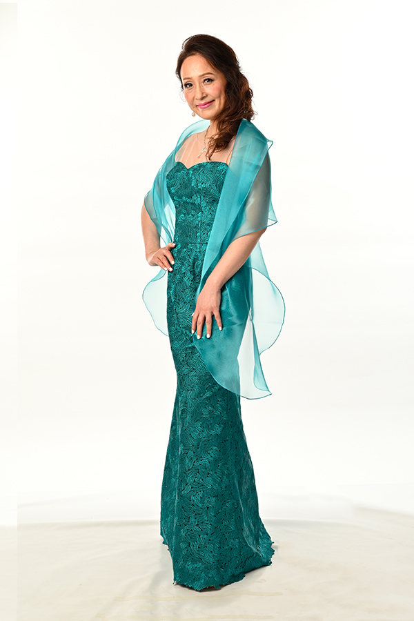 Turquoise Green Cord Lace Evening mermaid Gown